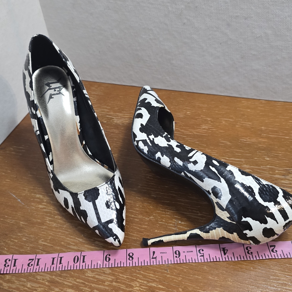 Chic Monochrome Patterned Heels